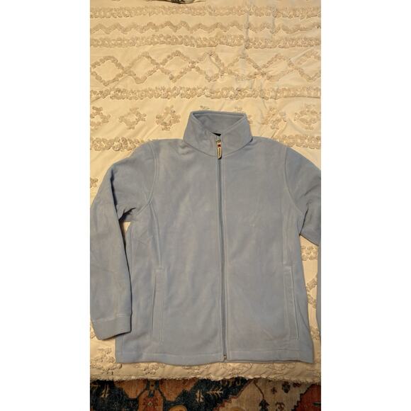 Woolrich Jackets & Blazers - Woolrich Jacket Womens Small Blue Fleece Full Zip Pockets Collar Warm Winter